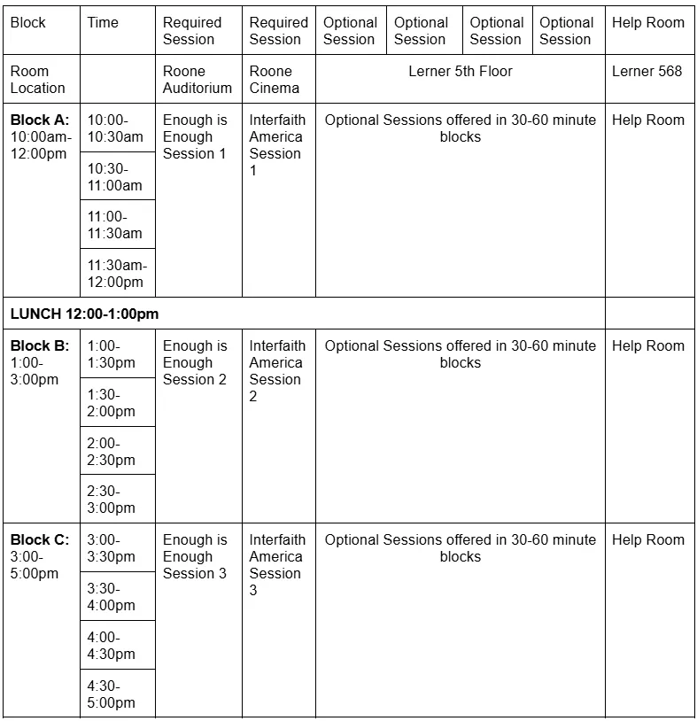 ReFuel Day Schedule